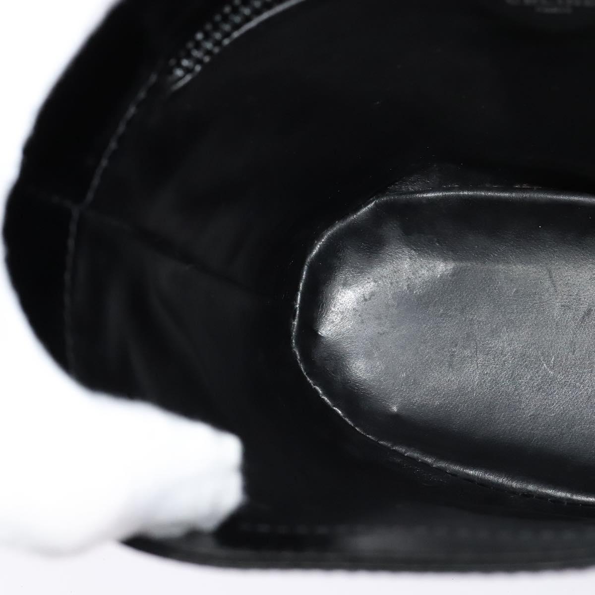 CELINE Shoulder Bag Patent leather Black Auth 116182