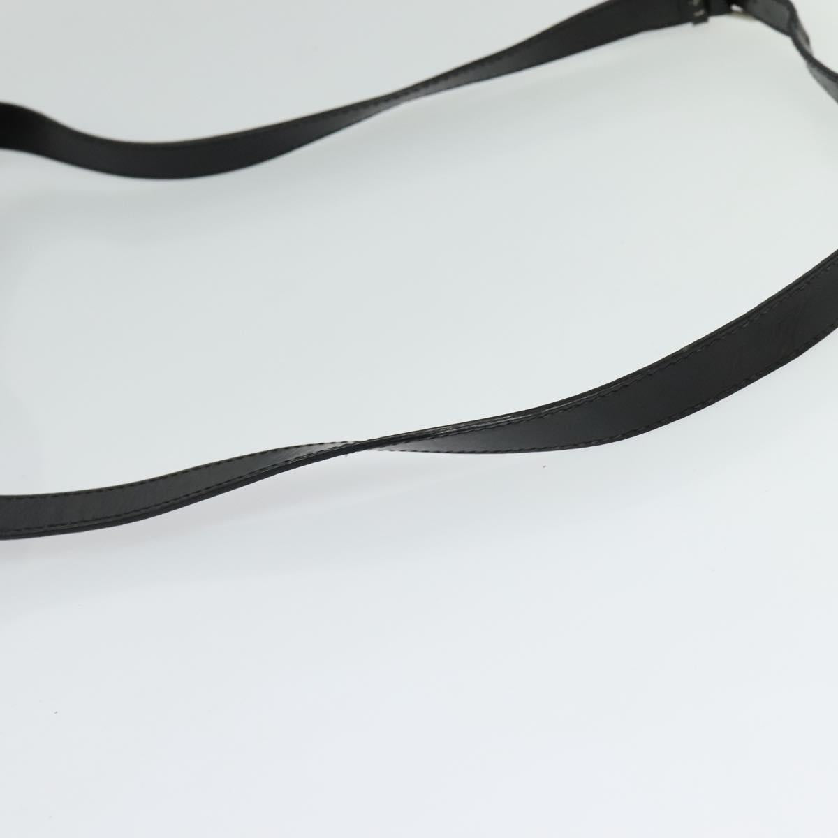 CELINE Shoulder Bag Patent leather Black Auth 116182