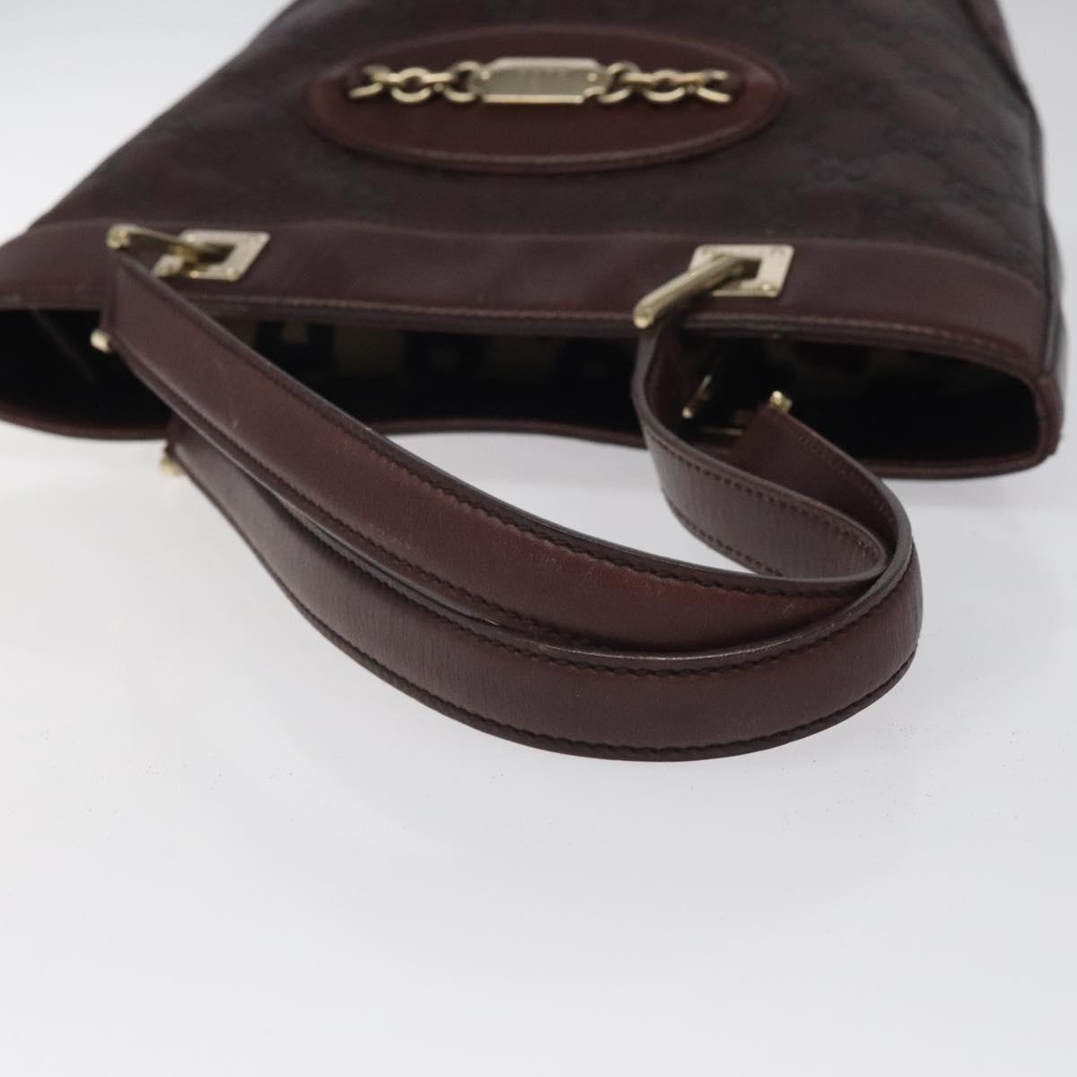 GUCCI GG Canvas Guccissima Hand Bag Gold Brown 145994 Auth 116184