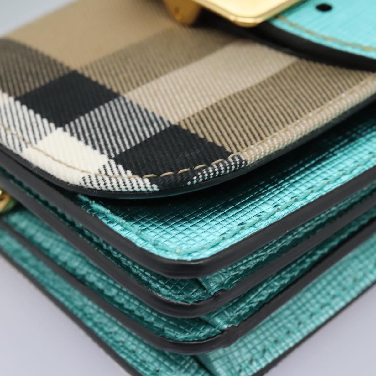 BURBERRY Nova Check Shoulder Bag Canvas 2way Beige Auth 116187