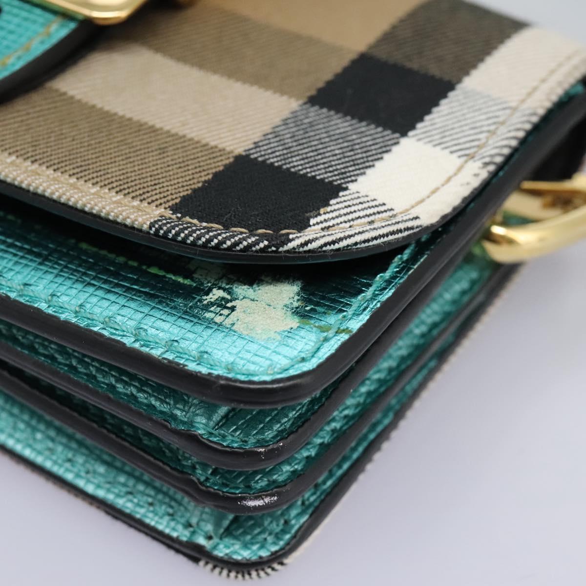 BURBERRY Nova Check Shoulder Bag Canvas 2way Beige Auth 116187