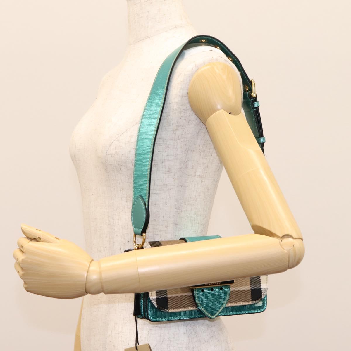 BURBERRY Nova Check Shoulder Bag Canvas 2way Beige Auth 116187