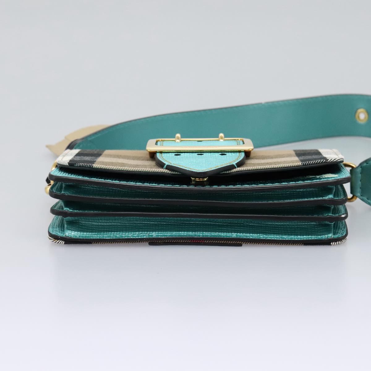 BURBERRY Nova Check Shoulder Bag Canvas 2way Beige Auth 116187