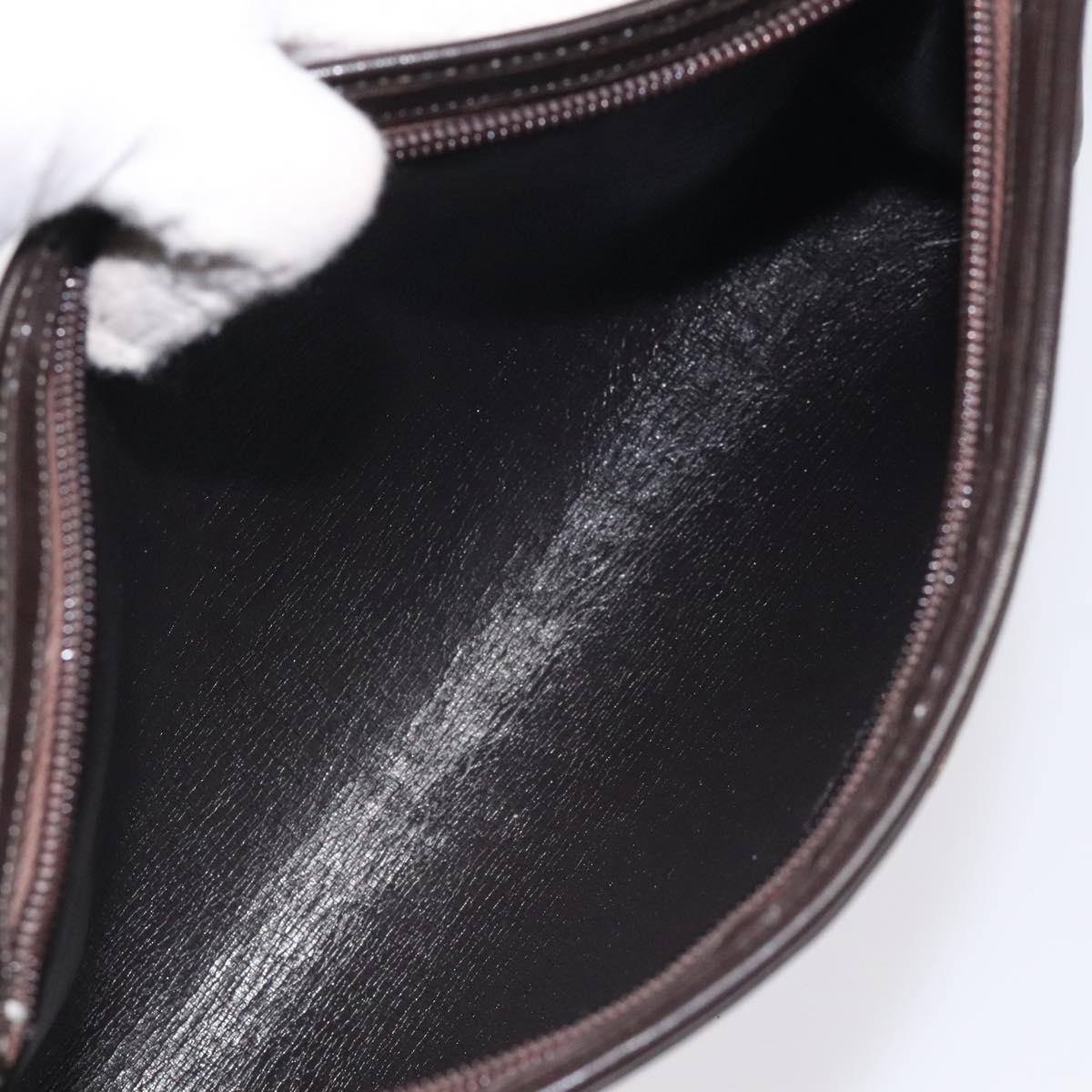 Christian Dior Trotter Canvas Shoulder Bag Brown Auth 116199