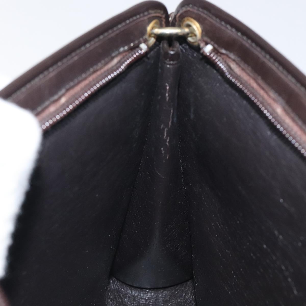 Christian Dior Trotter Canvas Shoulder Bag Brown Auth 116199