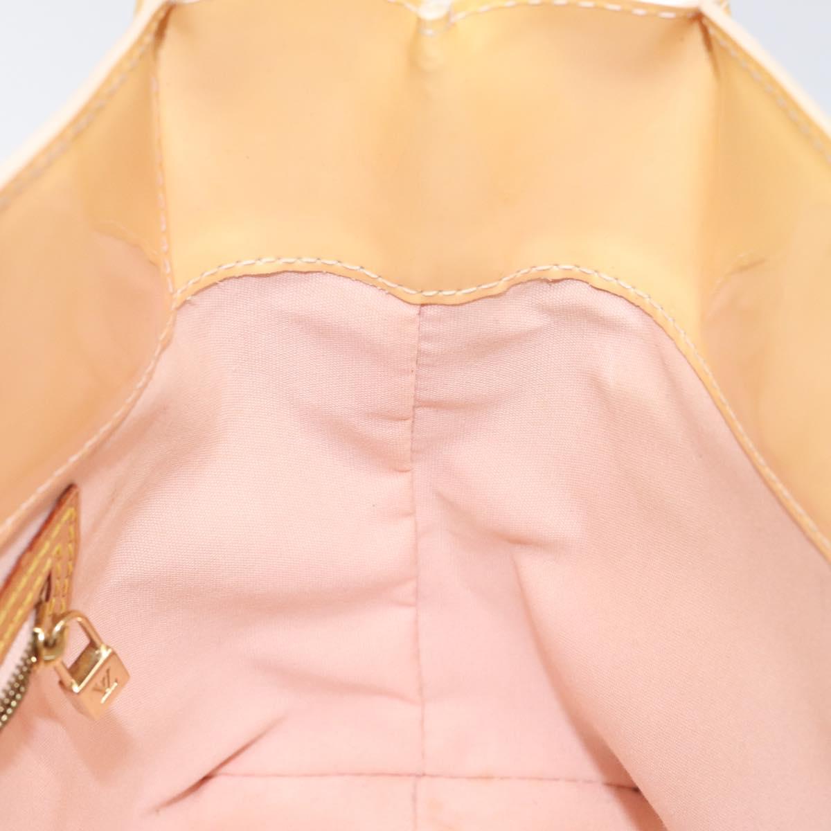 LOUIS VUITTON Monogram Vernis Reade PM Bag Marshmallow Pink M91306 Auth 116202