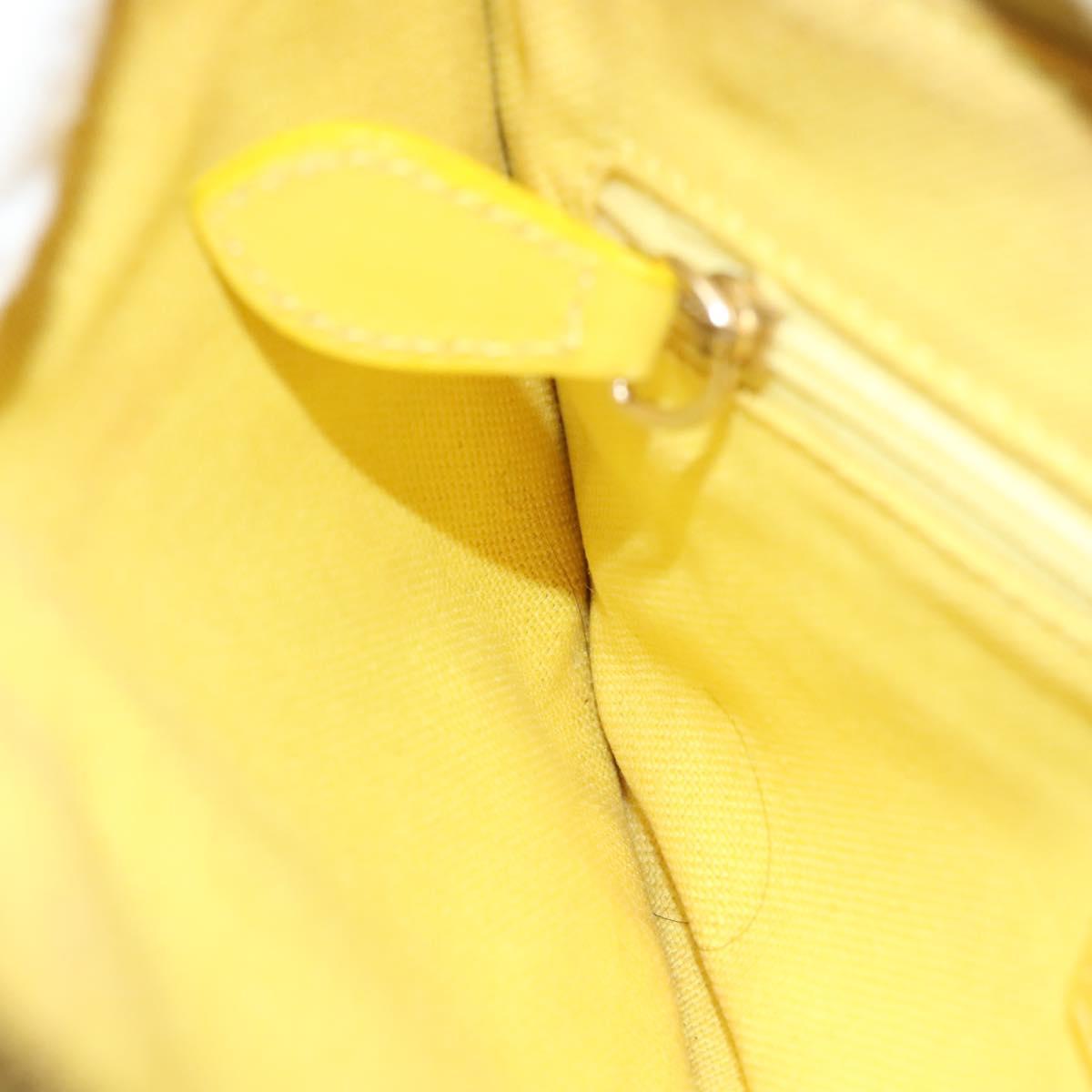 BURBERRY Nova Check Shoulder Bag Leather Yellow Auth 116203