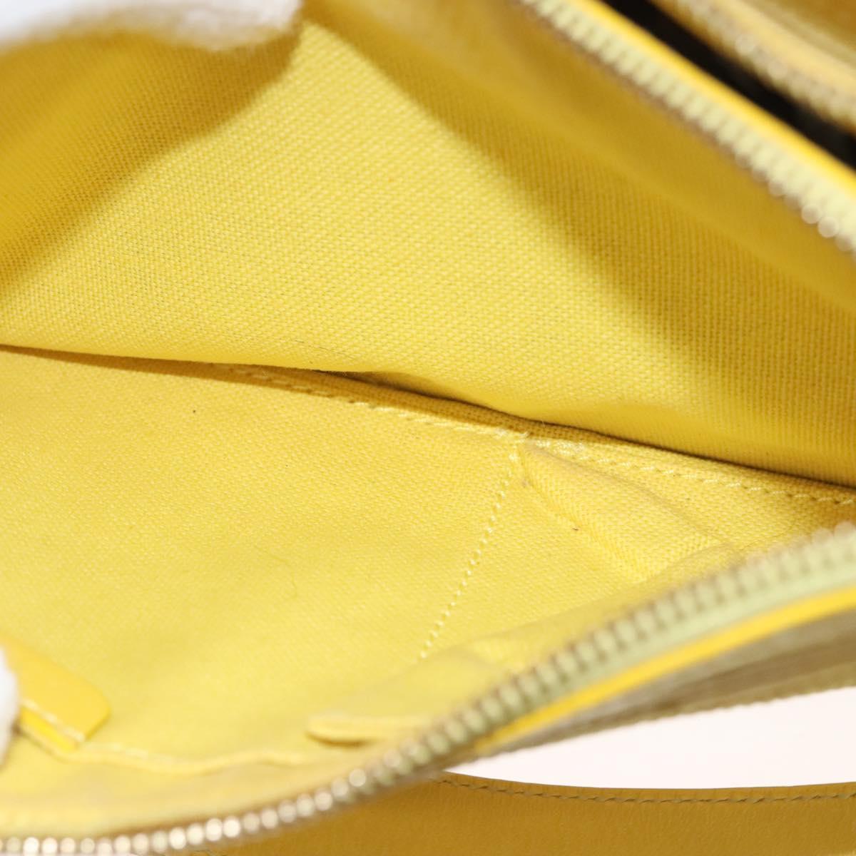 BURBERRY Nova Check Shoulder Bag Leather Yellow Auth 116203