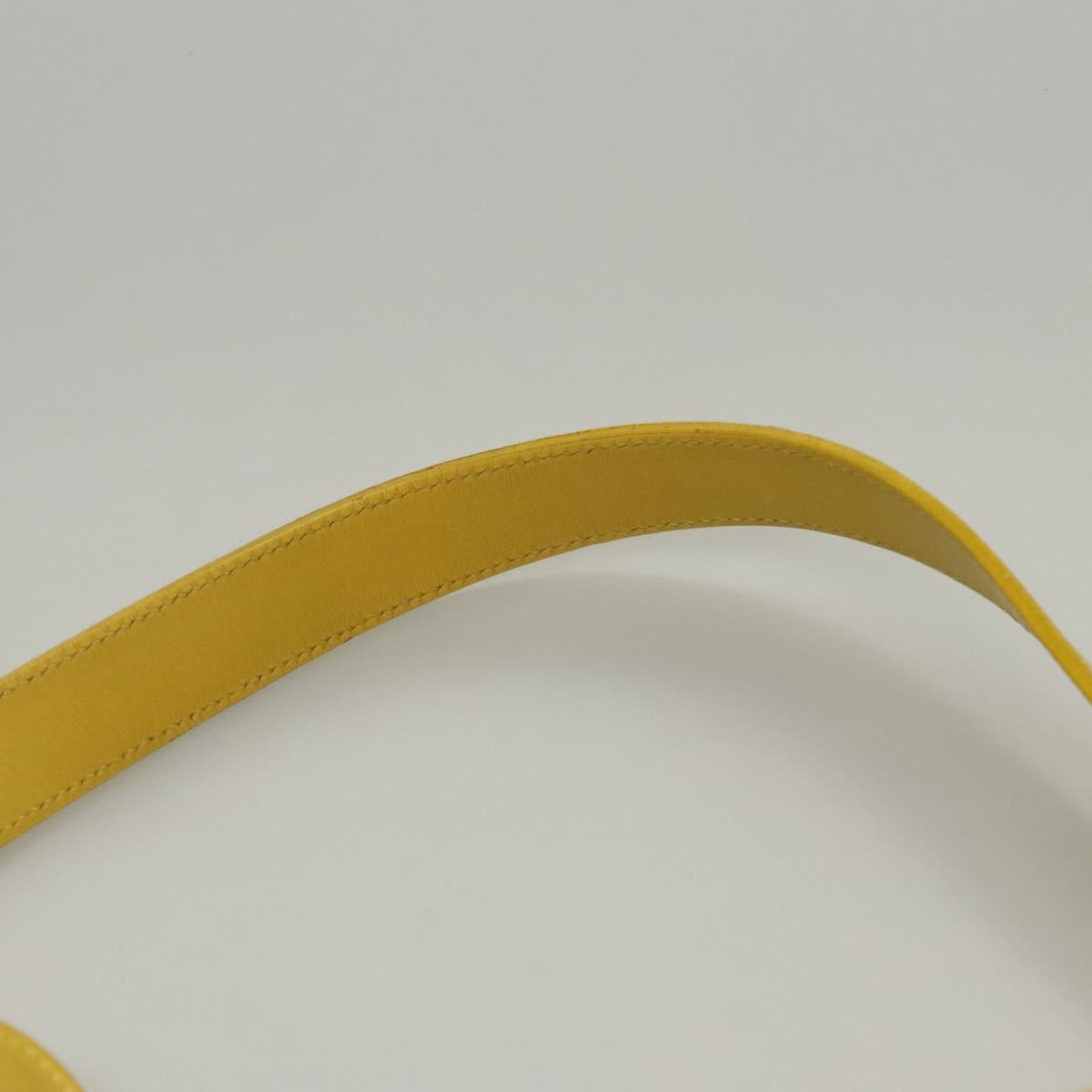 BURBERRY Nova Check Shoulder Bag Leather Yellow Auth 116203