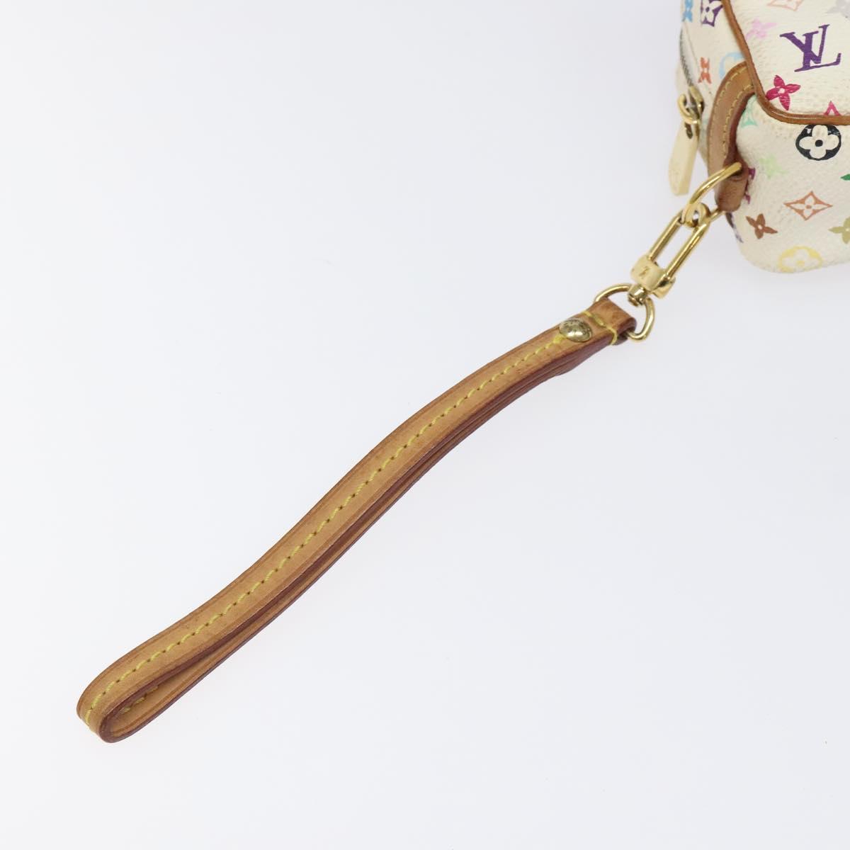 LOUIS VUITTON Monogram Multicolor Trousse Wapity Pouch White M58033 Auth 116230