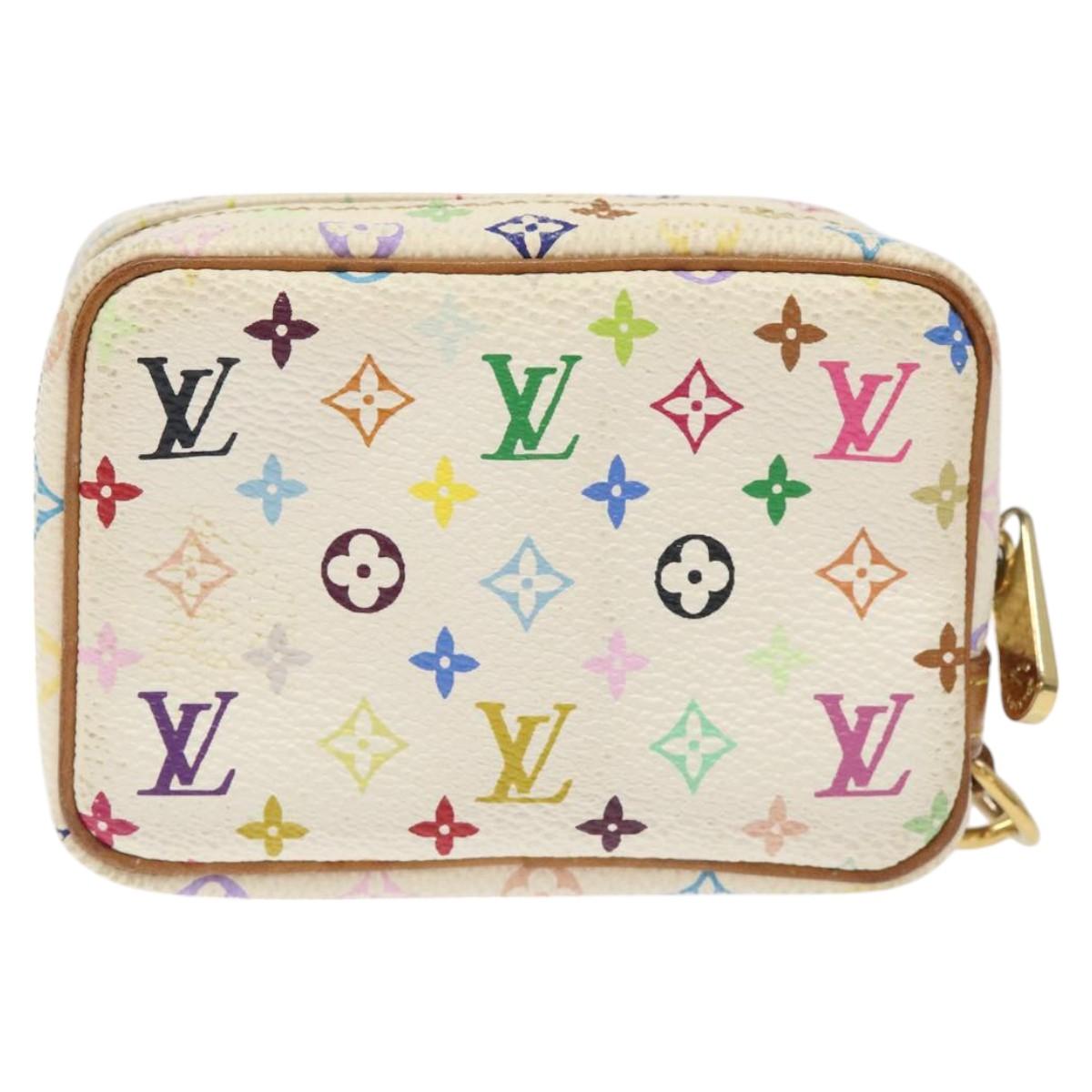 LOUIS VUITTON Monogram Multicolor Trousse Wapity Pouch White M58033 Auth 116230