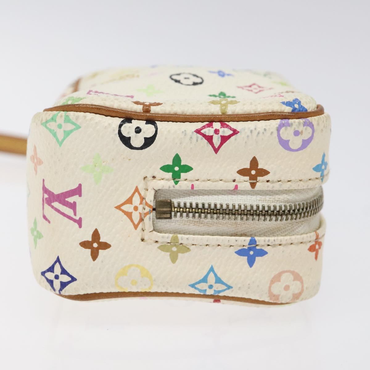 LOUIS VUITTON Monogram Multicolor Trousse Wapity Pouch White M58033 Auth 116230