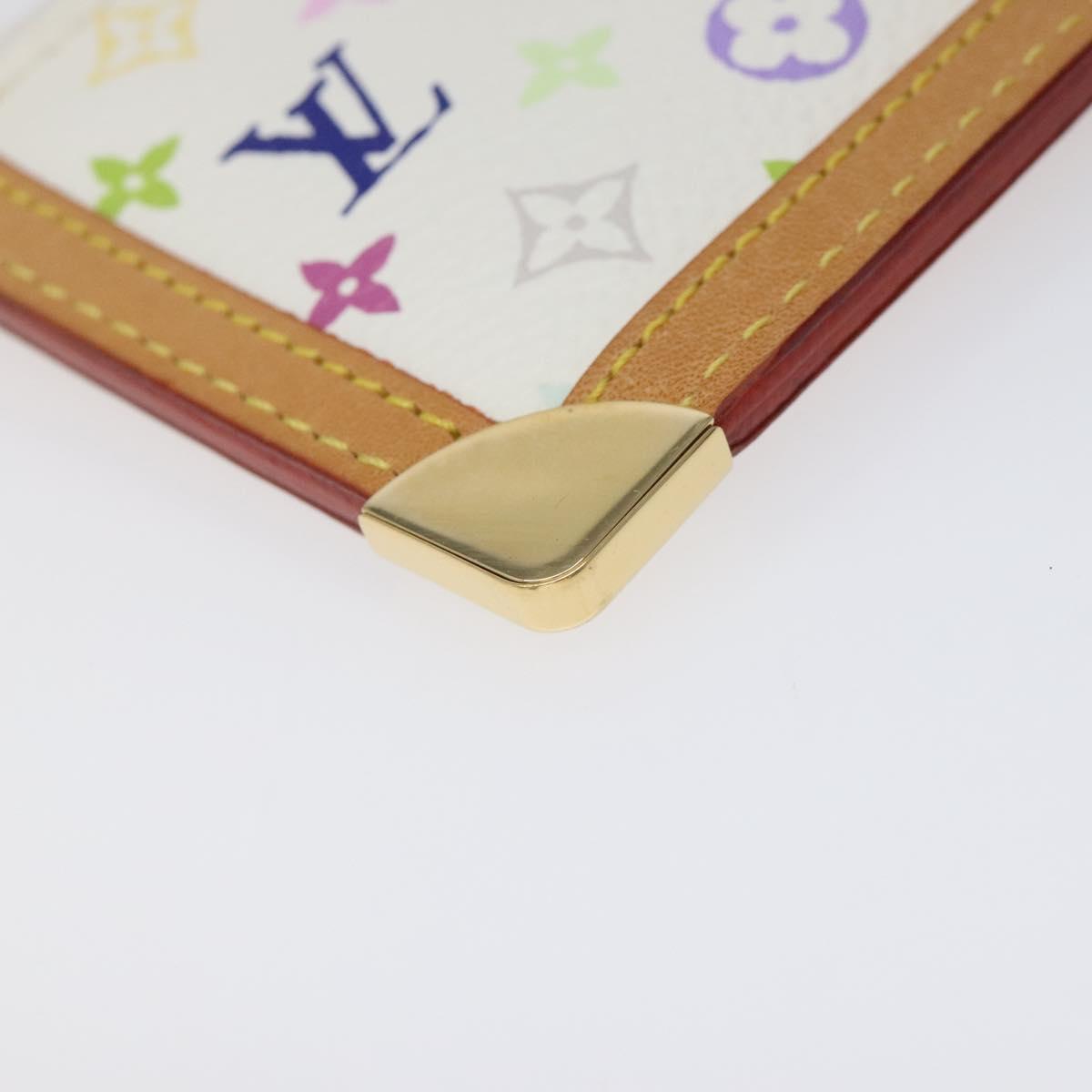 LOUIS VUITTON Monogram Multicolor Pochette Cles Purse White M92655 Auth 116241SAM