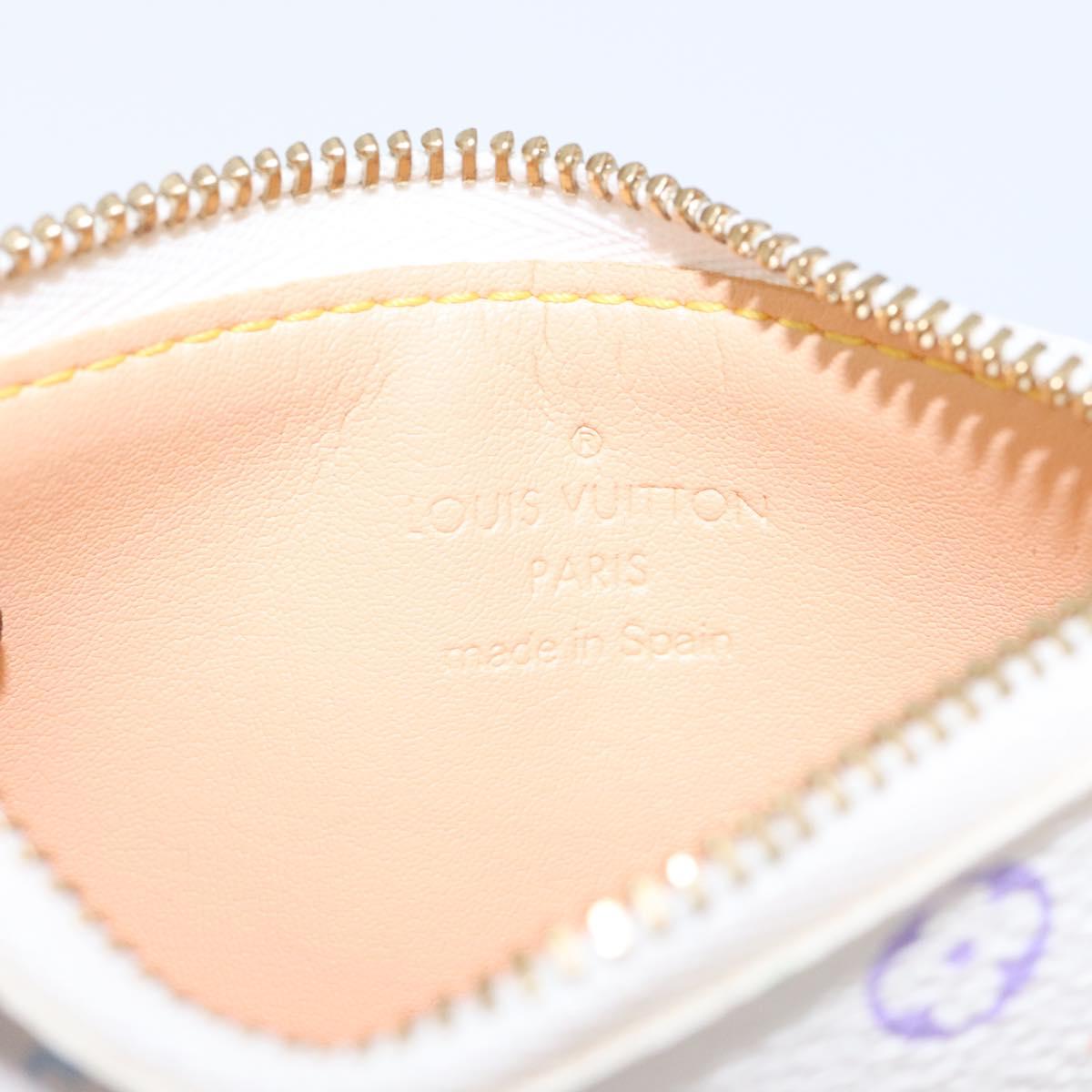 LOUIS VUITTON Monogram Multicolor Pochette Cles Purse White M92655 Auth 116241SAM