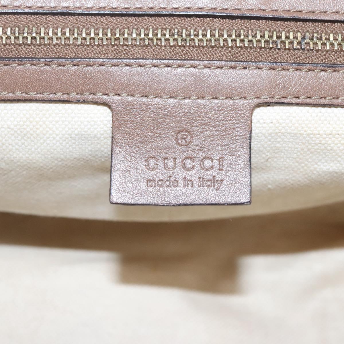 GUCCI GG Supreme Shoulder Bag PVC Beige Gold 336748 Auth 116246