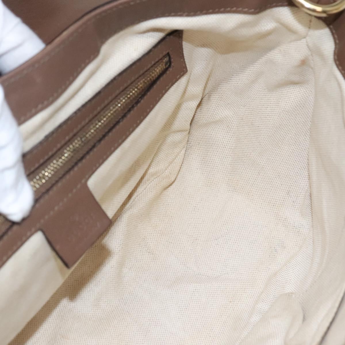 GUCCI GG Supreme Shoulder Bag PVC Beige Gold 336748 Auth 116246