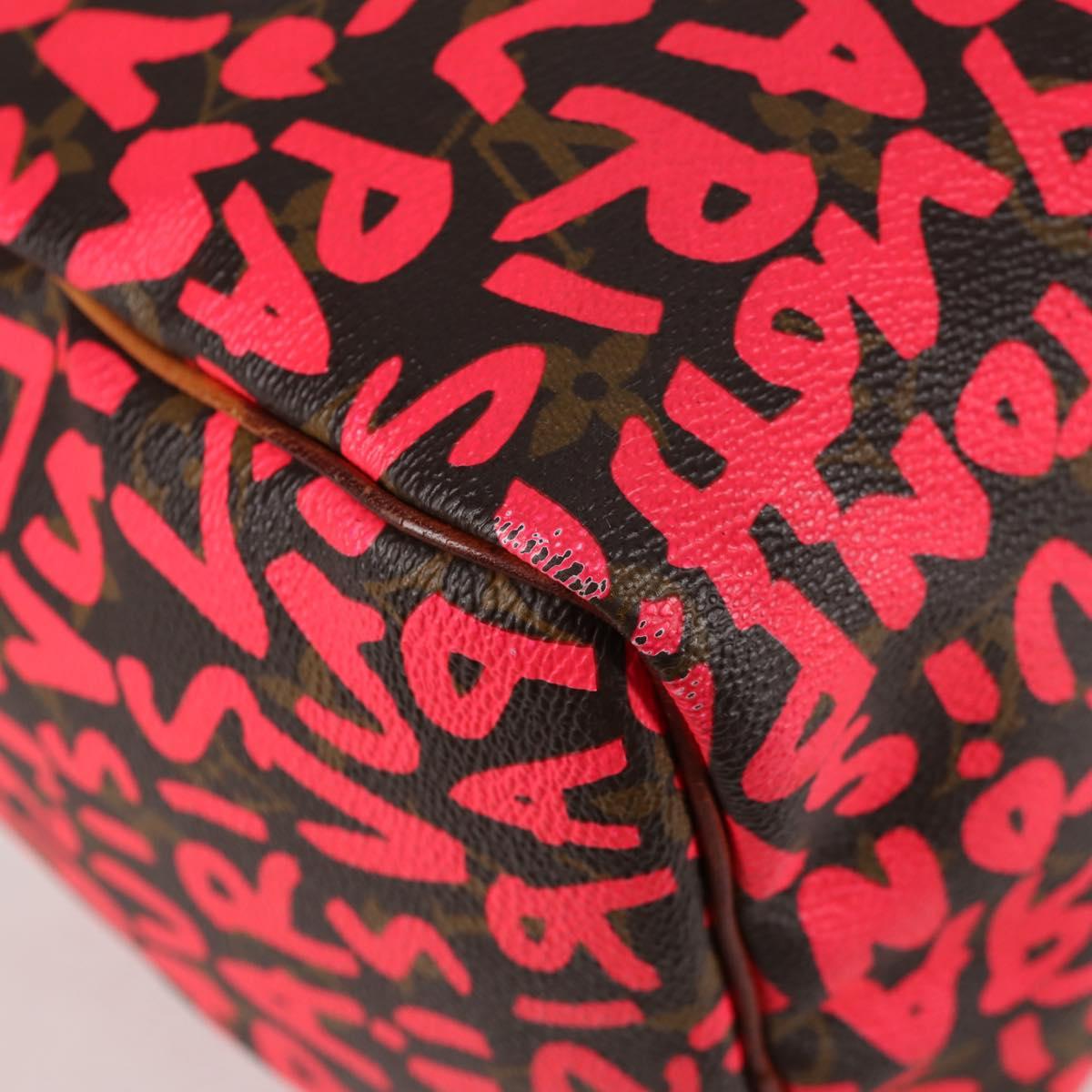 LOUIS VUITTON Monogram Graffiti Speedy 30 Bag Orange M93705 LV Auth 116267AM