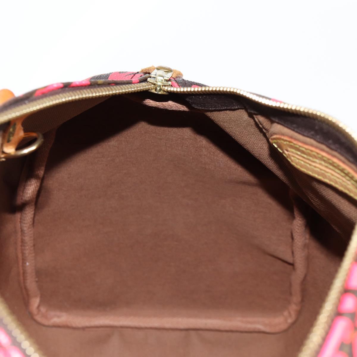 LOUIS VUITTON Monogram Graffiti Speedy 30 Bag Orange M93705 LV Auth 116267M