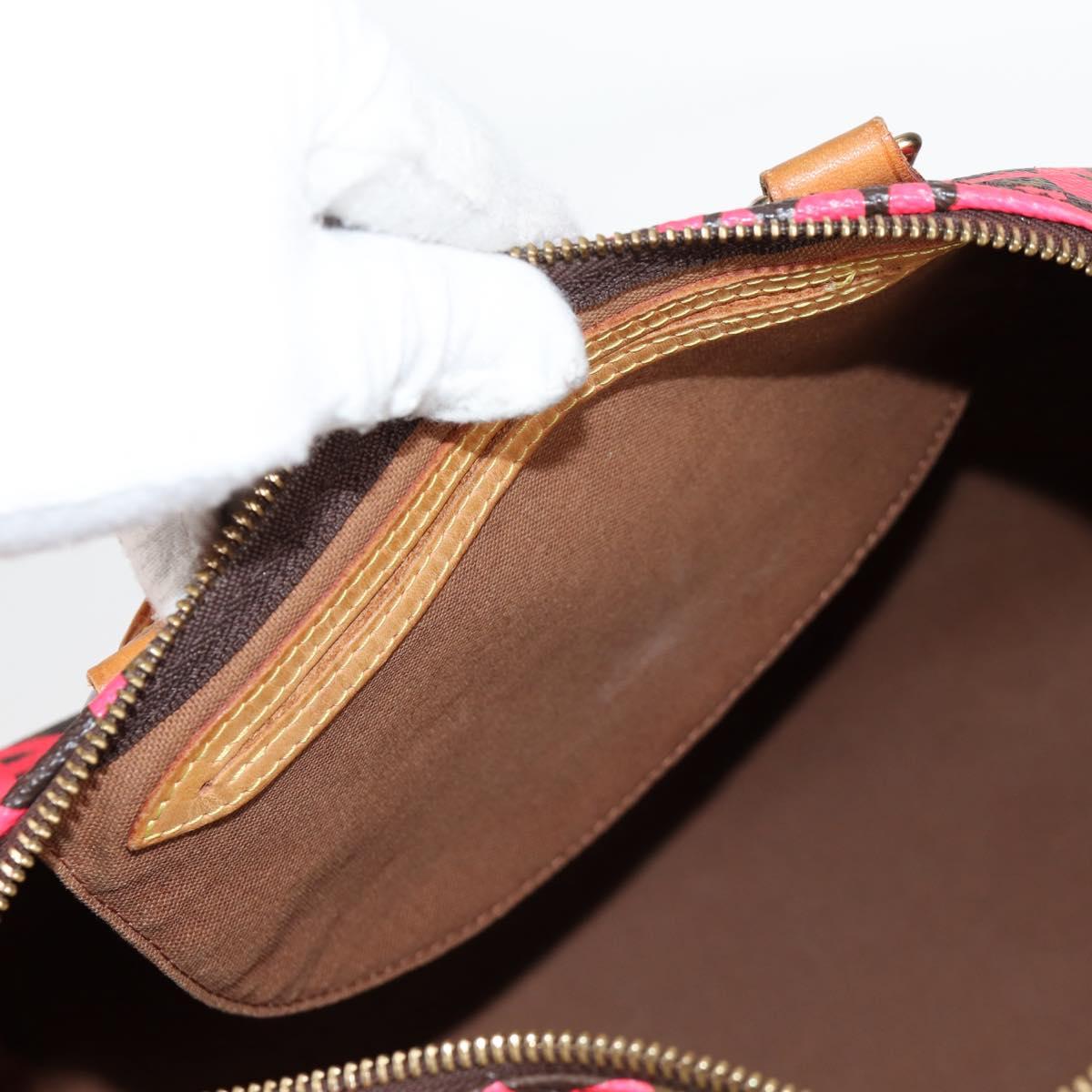 LOUIS VUITTON Monogram Graffiti Speedy 30 Bag Orange M93705 LV Auth 116267AM