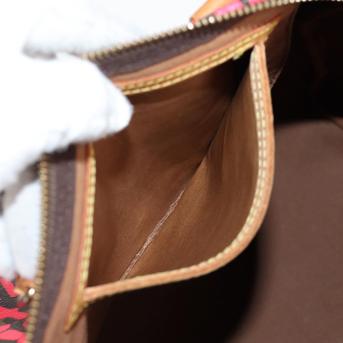 LOUIS VUITTON Monogram Graffiti Speedy 30 Bag Orange M93705 LV Auth 116267AM