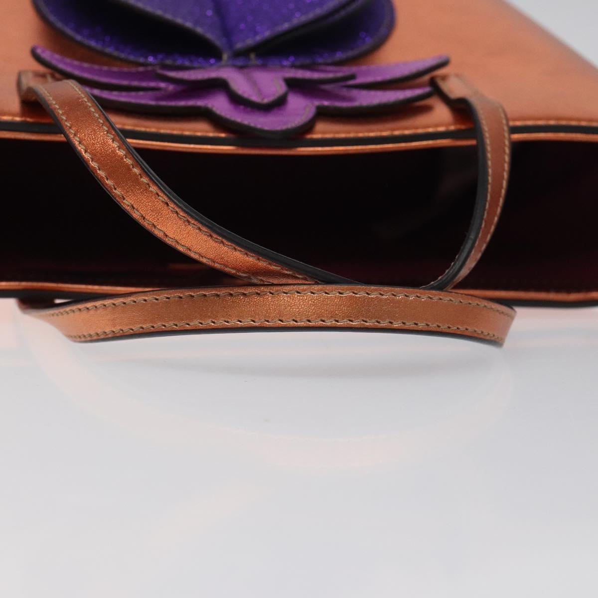 GUCCI Hand Bag Leather Bronze 580840 Auth 116280
