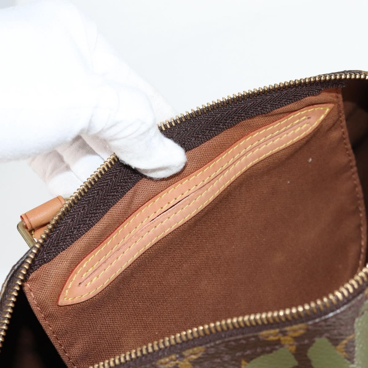 LOUIS VUITTON Monogram Graffiti Speedy 30 Bag Green Khaki M92194 Auth 116281AM