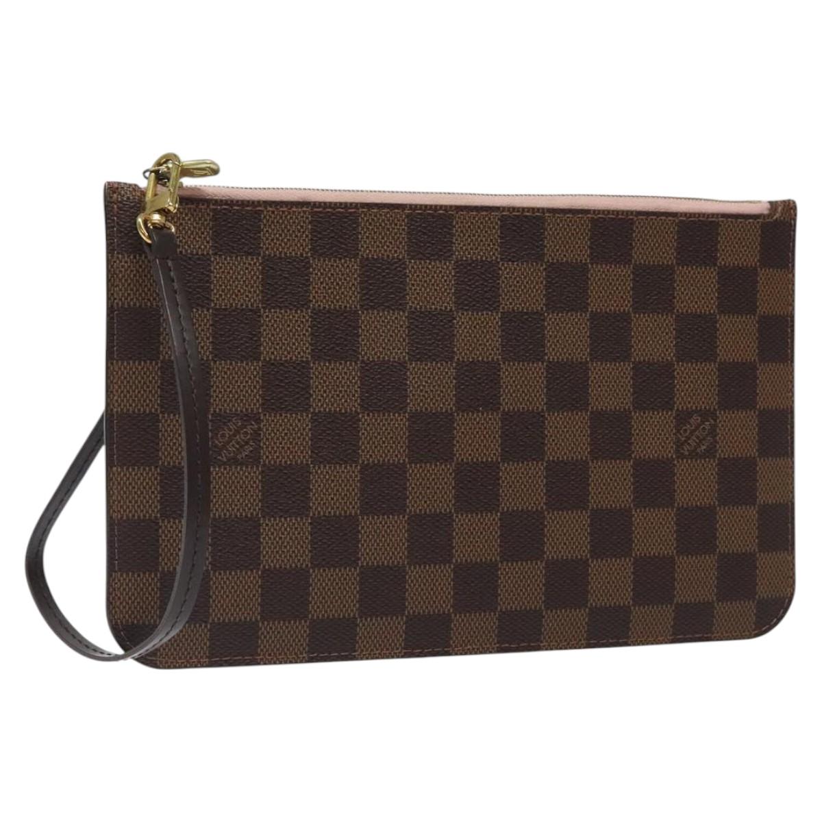 LOUIS VUITTON Damier Ebene Neverfull MM Pouch Accessory Pouch LV Auth 116283