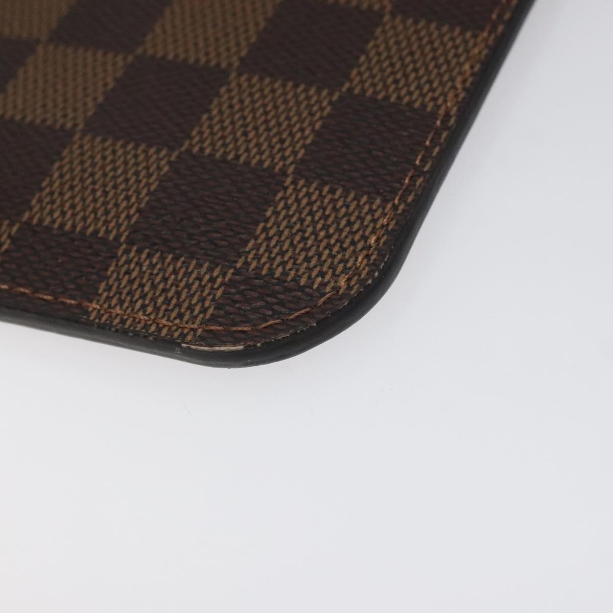 LOUIS VUITTON Damier Ebene Neverfull MM Pouch Accessory Pouch LV Auth 116283