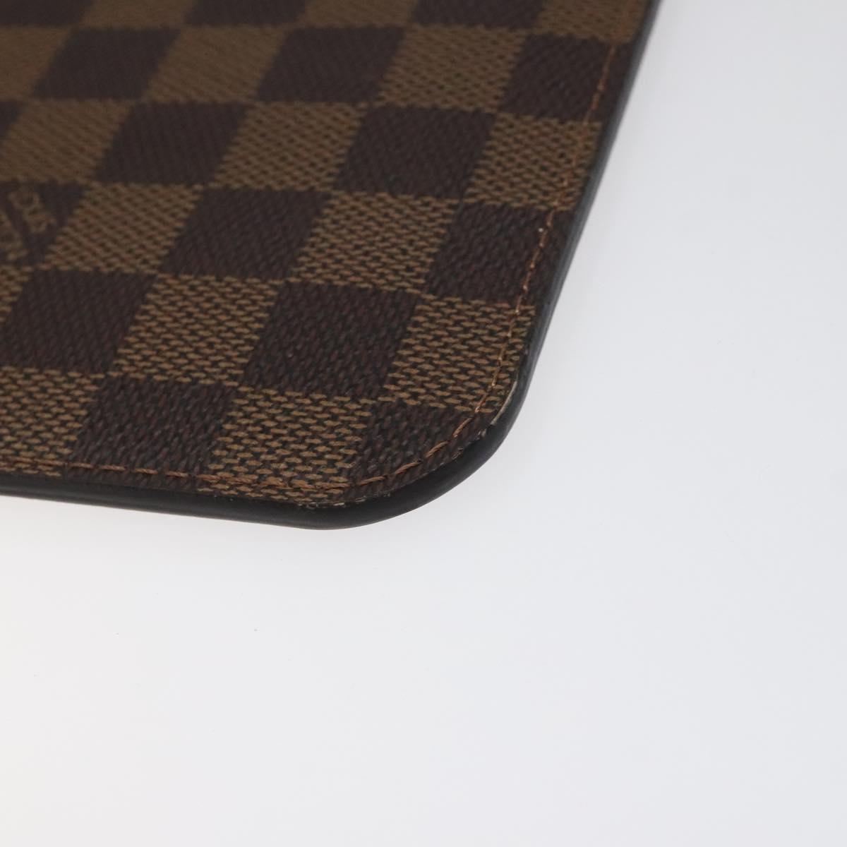 LOUIS VUITTON Damier Ebene Neverfull MM Pouch Accessory Pouch LV Auth 116283