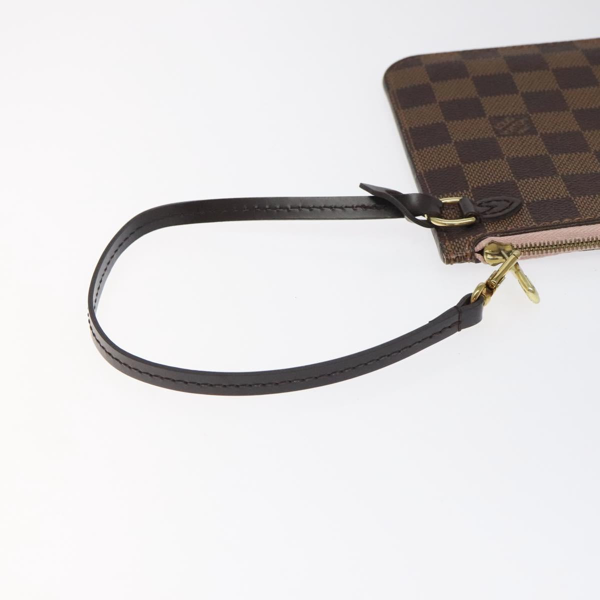 LOUIS VUITTON Damier Ebene Neverfull MM Pouch Accessory Pouch LV Auth 116283