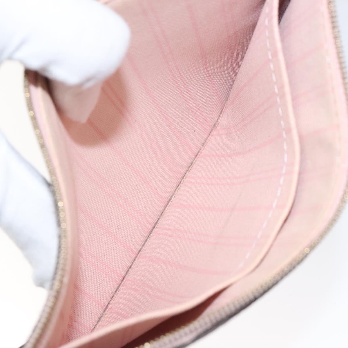 LOUIS VUITTON Damier Ebene Neverfull MM Pouch Accessory Pouch LV Auth 116283