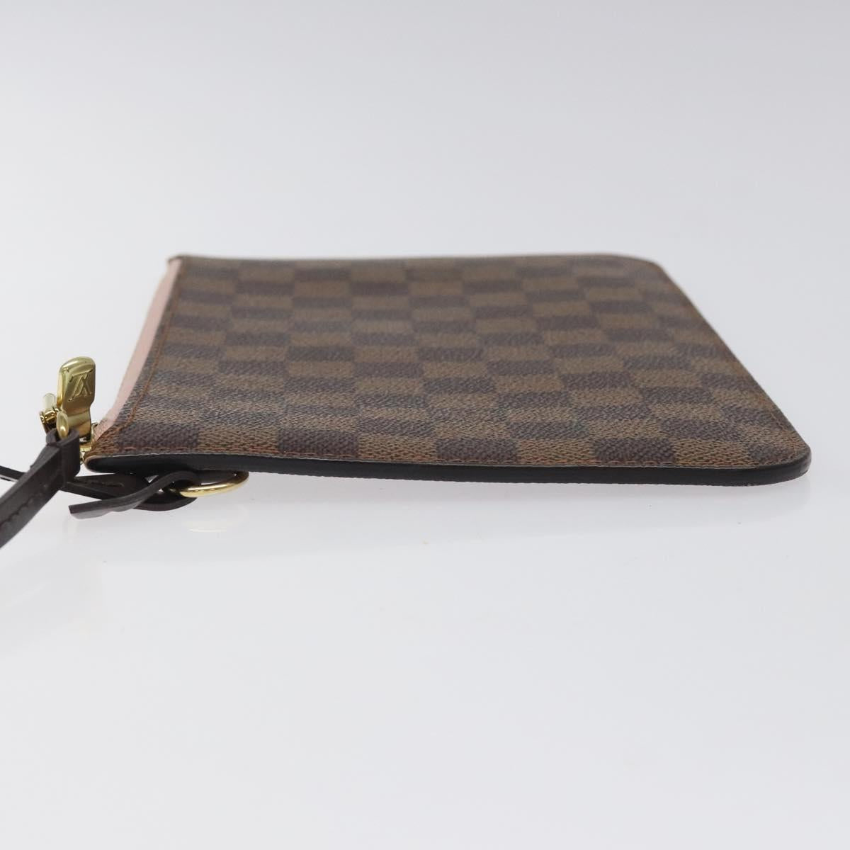 LOUIS VUITTON Damier Ebene Neverfull MM Pouch Accessory Pouch LV Auth 116283