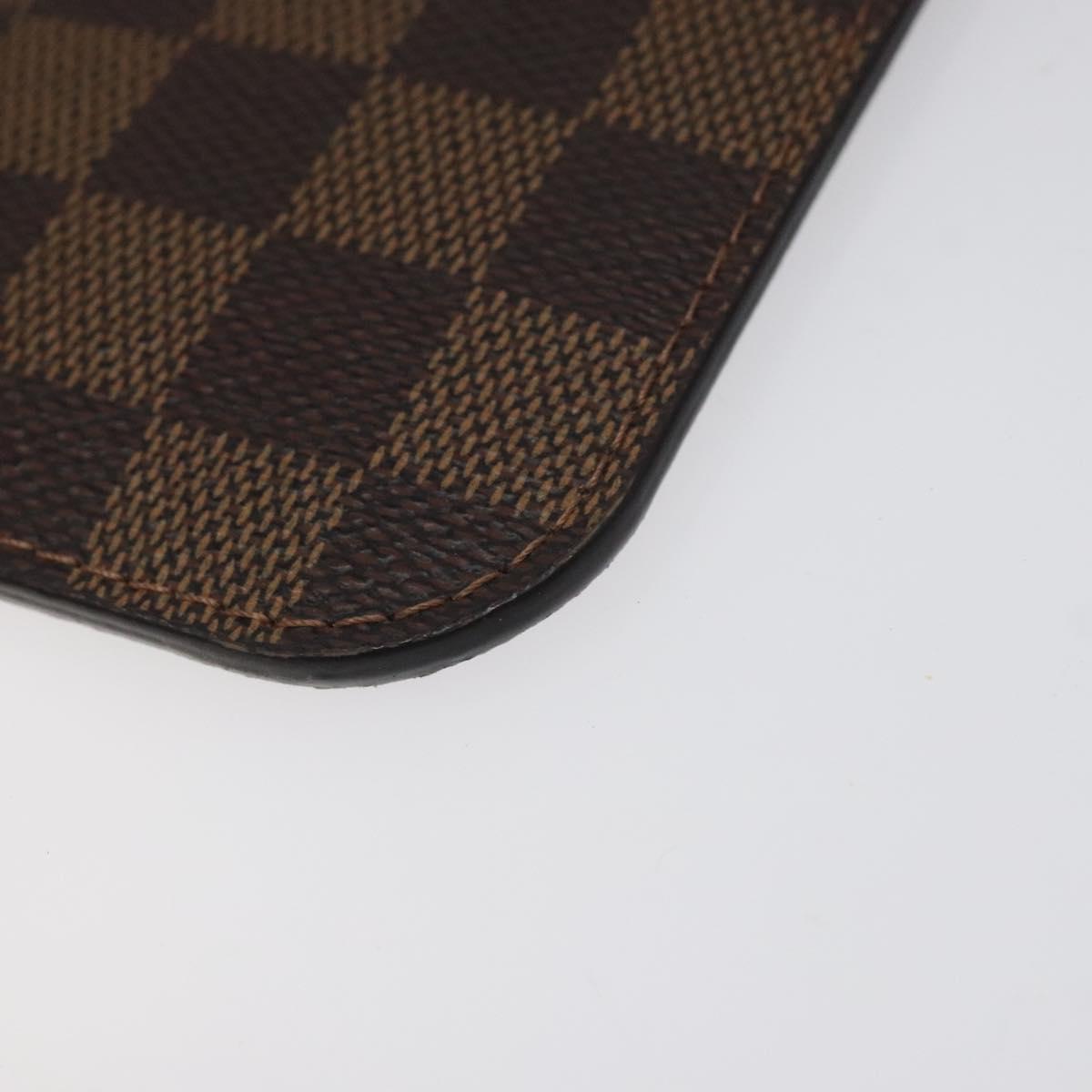 LOUIS VUITTON Damier Ebene Neverfull MM Pouch Accessory Pouch LV Auth 116283