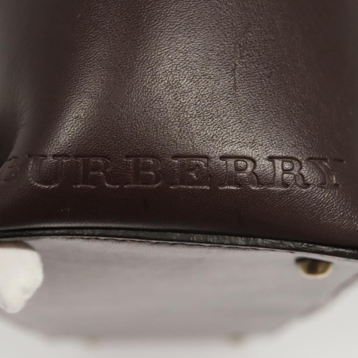 BURBERRY Nova Check Tote Bag Wool Beige Gold Auth 116293