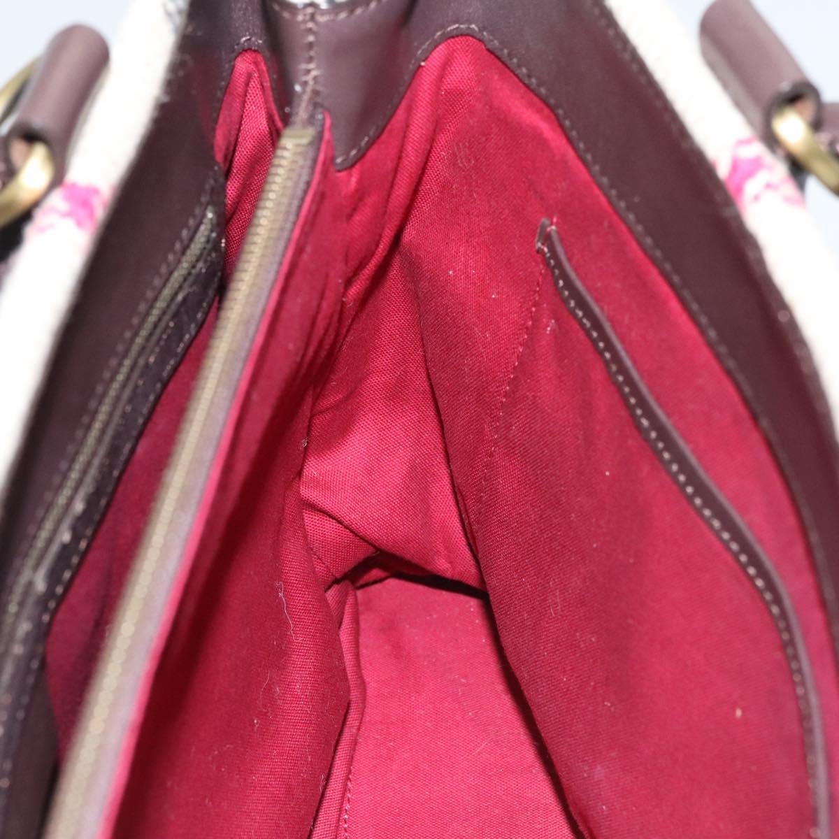 BURBERRY Nova Check Tote Bag Wool Beige Gold Auth 116293