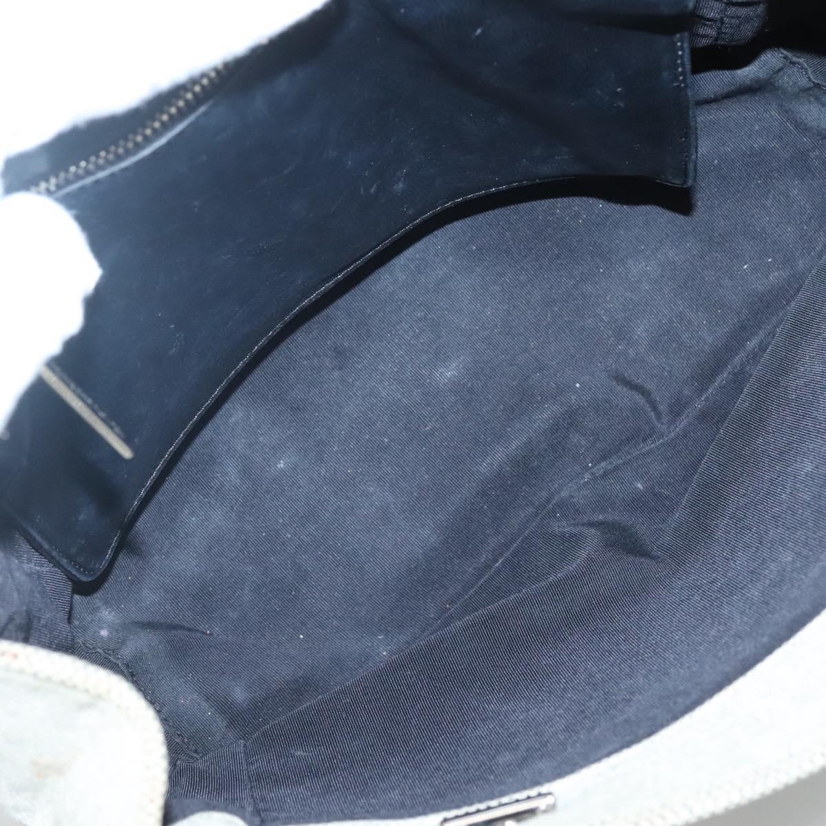 CHANEL Choco Bar Tote Bag Canvas Beige Yellow CC Auth 116301