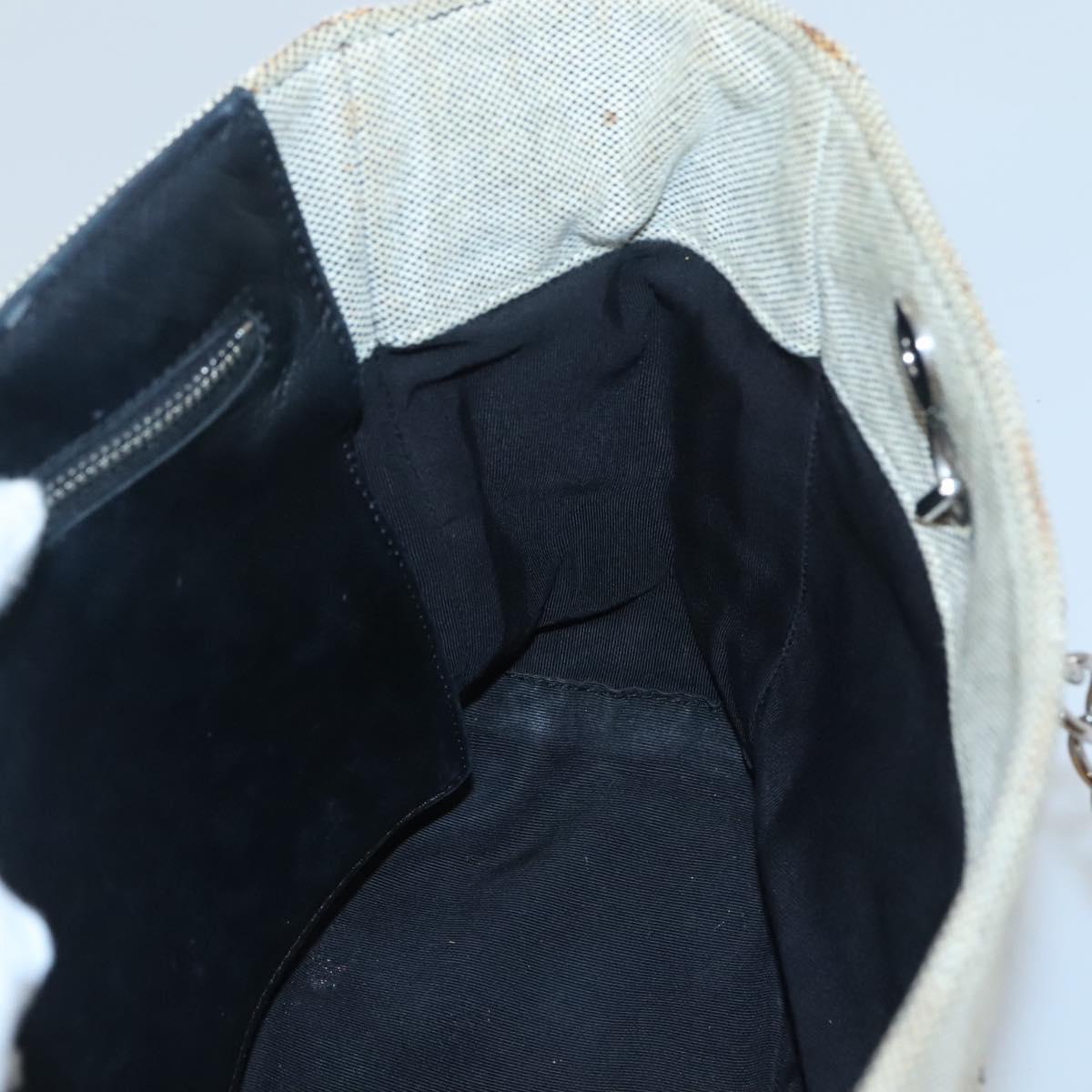 CHANEL Choco Bar Tote Bag Canvas Beige Yellow CC Auth 116301