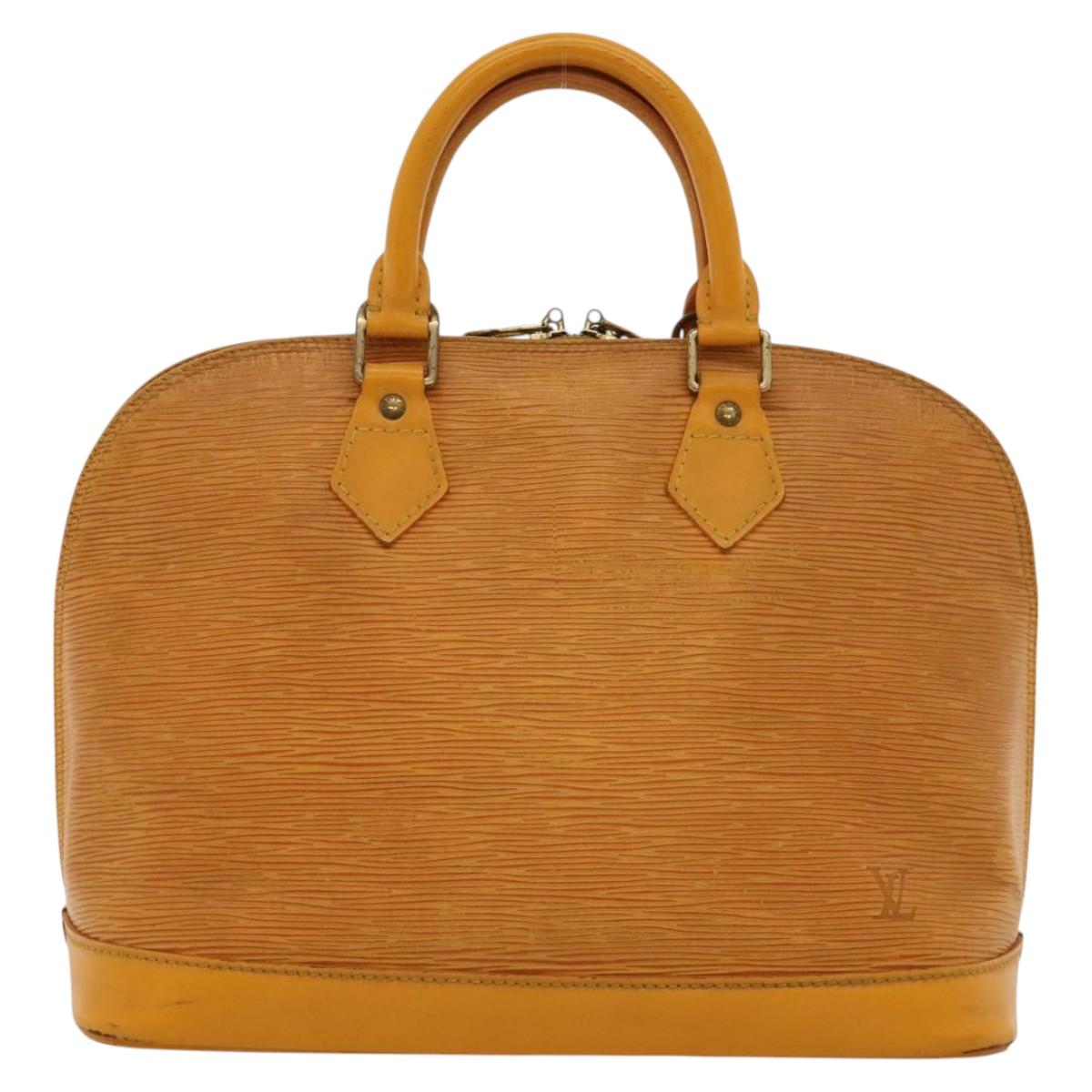 LOUIS VUITTON Epi Alma Hand Bag Yellow M52149 LV Auth 116320