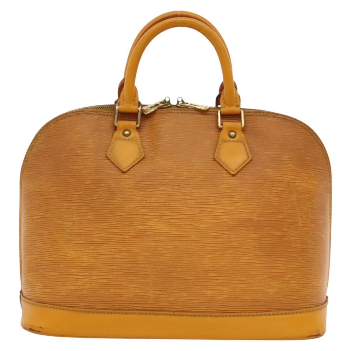 LOUIS VUITTON Epi Alma Hand Bag Yellow M52149 LV Auth 116320