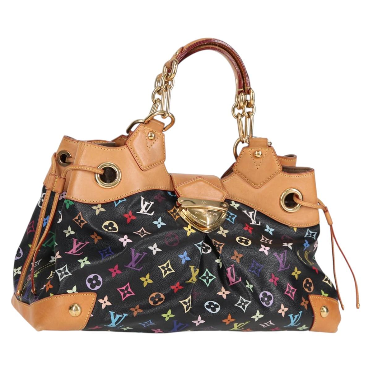 LOUIS VUITTON Monogram Multicolor Ursula Tote Bag Black M40124 LV Auth 116321AM
