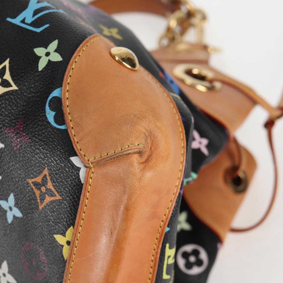 LOUIS VUITTON Monogram Multicolor Ursula Tote Bag Black M40124 LV Auth 116321AM