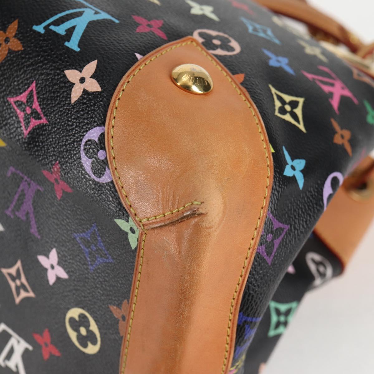 LOUIS VUITTON Monogram Multicolor Ursula Tote Bag Black M40124 LV Auth 116321AM