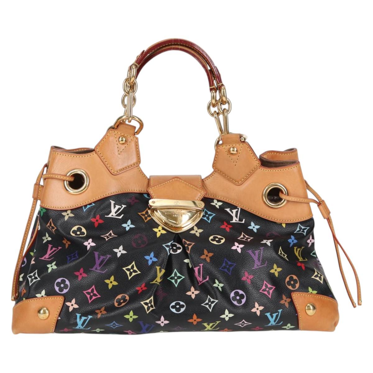 LOUIS VUITTON Monogram Multicolor Ursula Tote Bag Black M40124 LV Auth 116321AM