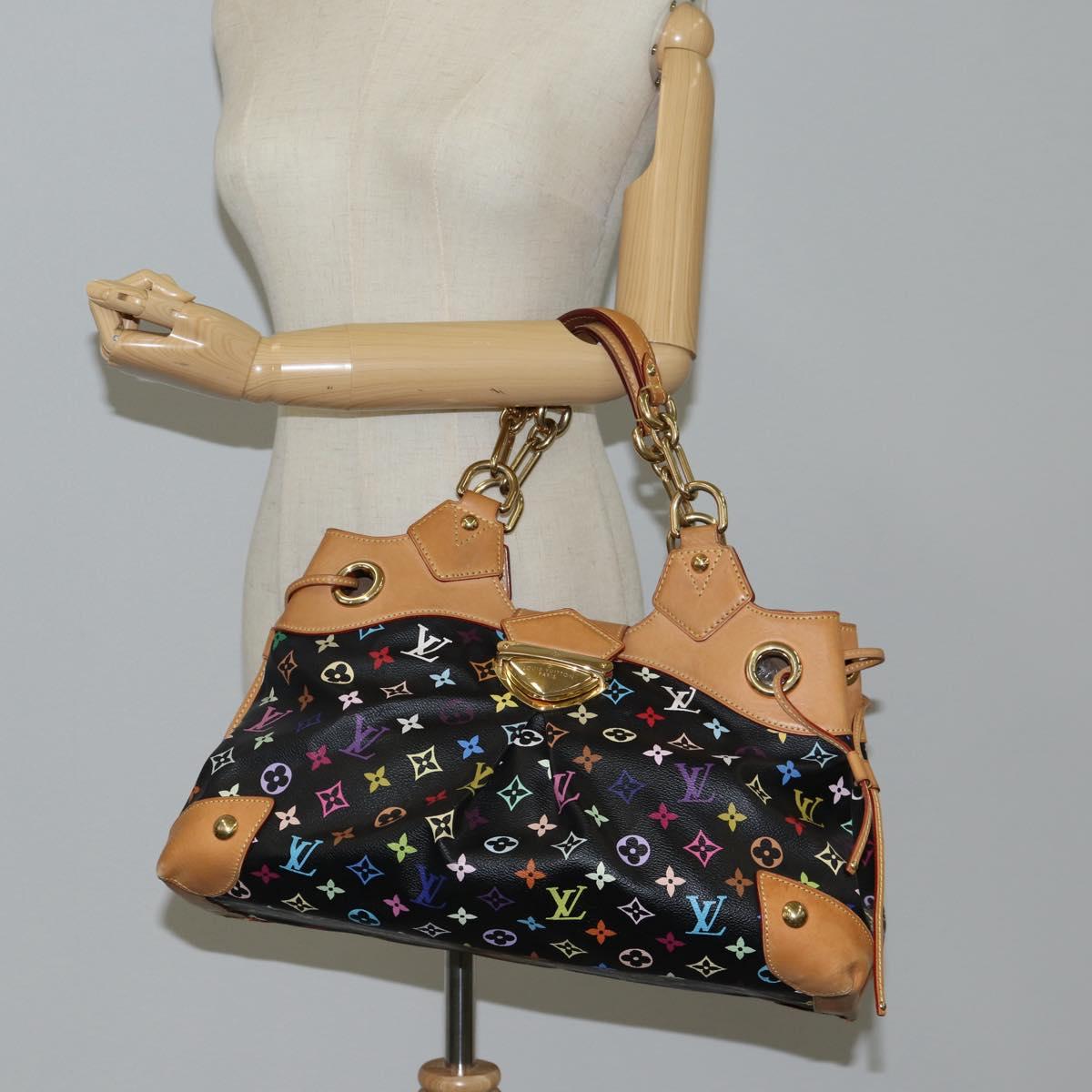 LOUIS VUITTON Monogram Multicolor Ursula Tote Bag Black M40124 LV Auth 116321AM