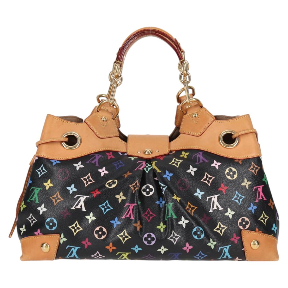LOUIS VUITTON Monogram Multicolor Ursula Tote Bag Black M40124 LV Auth 116321AM