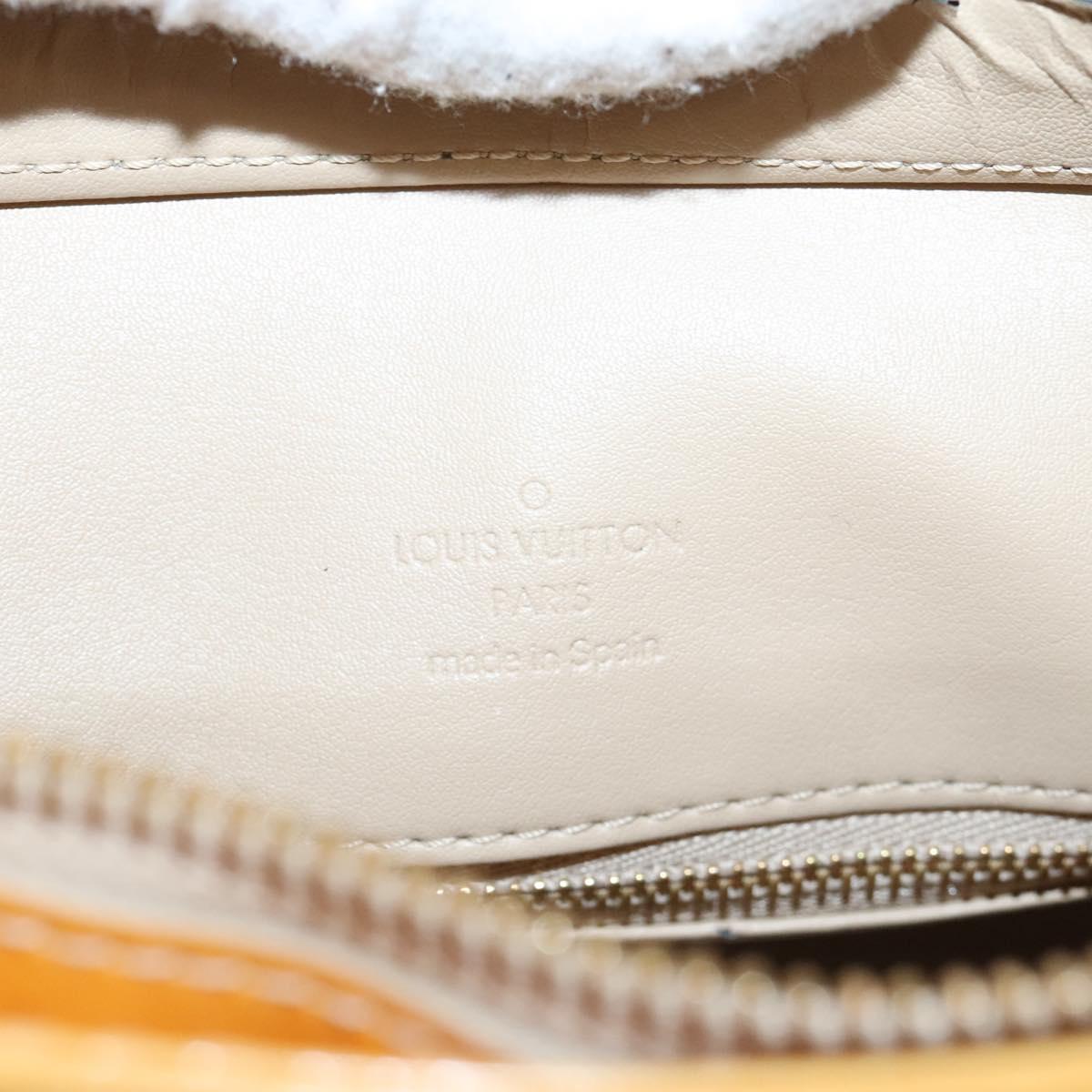 LOUIS VUITTON Monogram Vernis Houston Hand Bag Beige M91004 LV Auth 116324