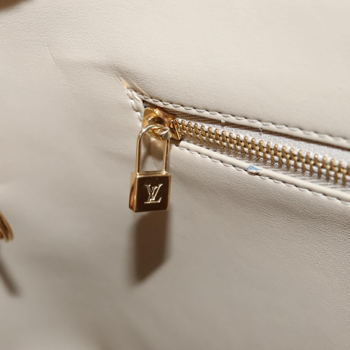 LOUIS VUITTON Monogram Vernis Houston Hand Bag Beige M91004 LV Auth 116324