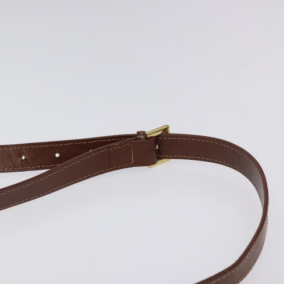 BURBERRY Nova Check Shoulder Bag PVC Beige Gold Auth 116326