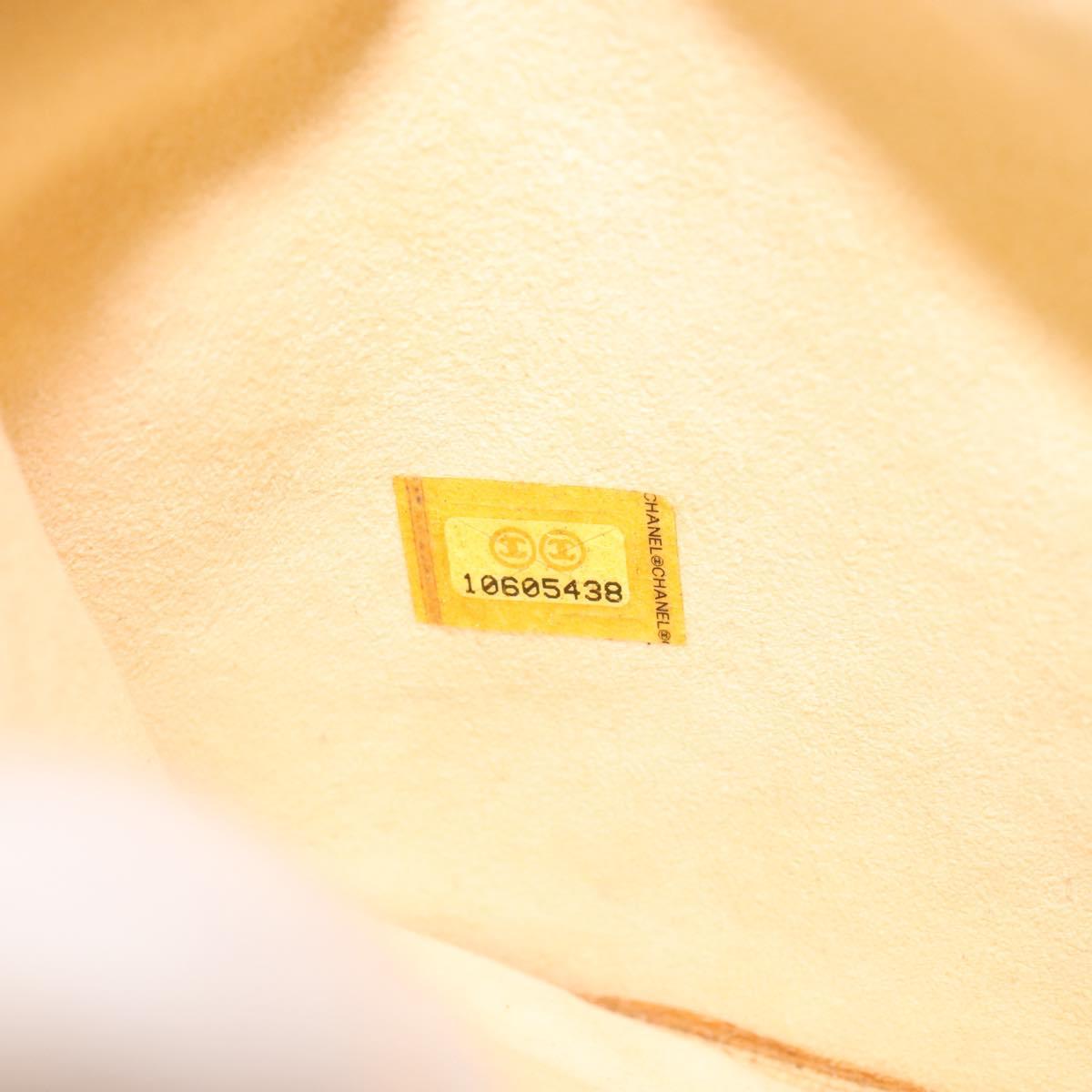 CHANEL Hand Bag Patent leather Orange CC Auth 116336