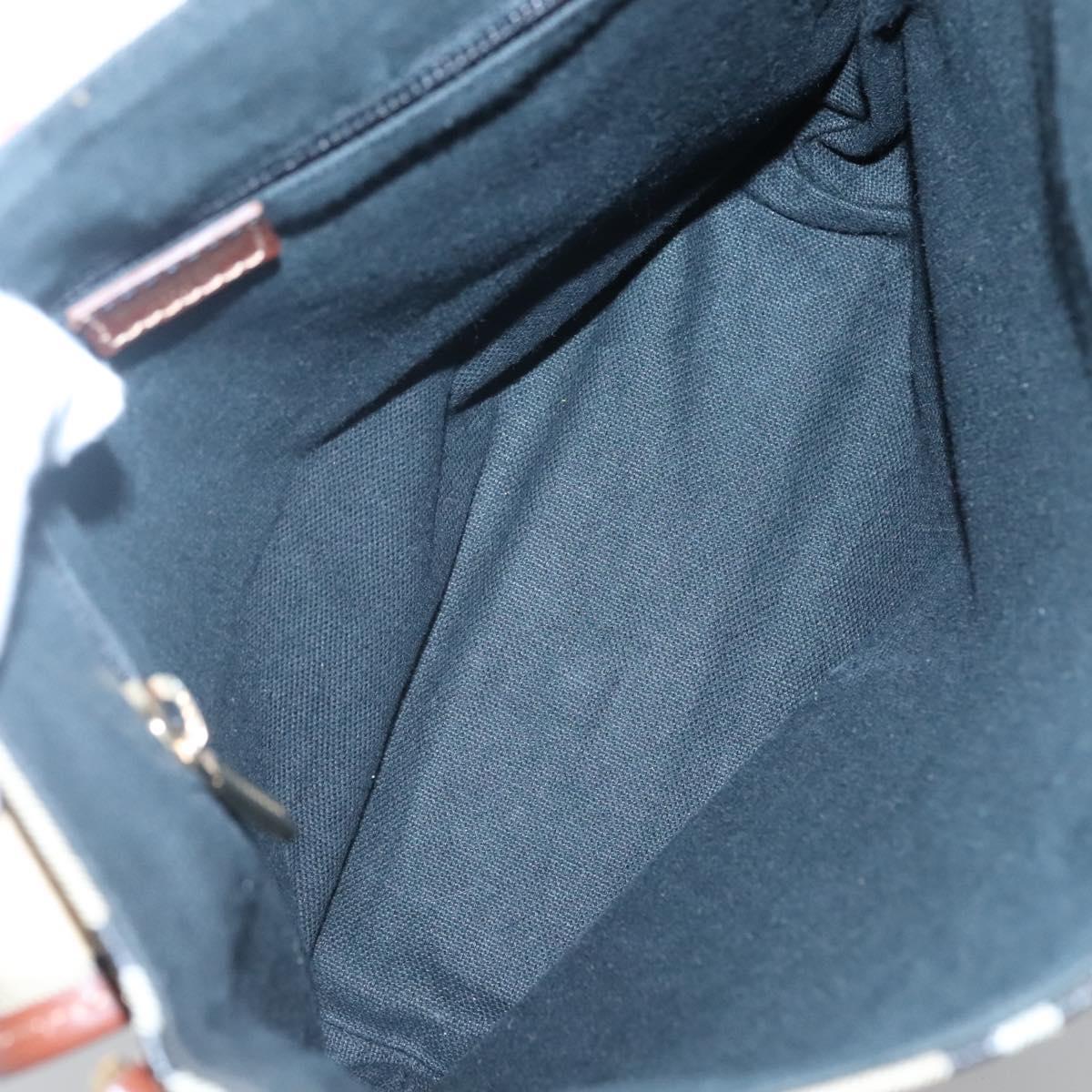 BURBERRY Nova Check Shoulder Bag PVC Leather Beige Auth 116339